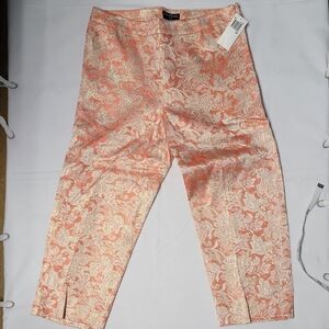 Sutton Studio Women's Peach and Cream Floral Trousers